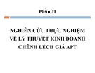 Bài giảng Nghiên cứu thực nghiệm về lý thuyết kinh doanh chênh lệch giá APT