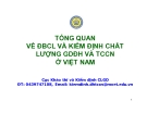 Bài giảng Tổng quan về ĐBCL và kiểm định chất lượng GDĐH và TCCN ở Việt Nam