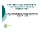 Bài giảng Giới thiệu văn bản quy định về tiêu chuẩn đánh giá CLGD trường TCCN