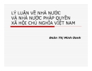 Bài giảng Lý luận về nhà nước và nhà nước pháp quyền xã hội chủ nghĩa Việt Nam - Đoàn Thị Minh Oanh