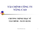 Bài giảng Tài chính công ty nâng cao: Chương 3