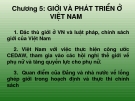 Bài giảng Chương 5: Giới và phát triển giới ở Việt Nam