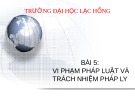 Bài giảng Pháp luật đại cương: Bài 5 - ĐH Lạc Hồng