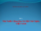 Bài giảng Pháp luật đại cương: Bài 2 - ĐH Lạc Hồng