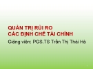 Bài giảng Quản trị rủi ro các định chế tài chính: Chương 10 - PGS.TS Trần Thị Thái Hà