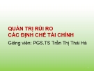 Bài giảng Quản trị rủi ro các định chế tài chính: Chương 2 - PGS.TS Trần Thị Thái Hà