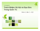 Thuyết trình: Trách nhiệm xã hội và đạo đức trong quản trị