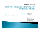 Tiểu luận hành vi tổ chức: Phân tích chính sách động viên nhân viên trong tổ chức