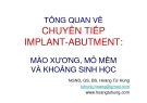 Bài giảng Tổng quan về chuyển tiếp Implant - abutment: Mào xương, mô mềm và khoảng sinh học - BS. Hoàng Tử Hùng