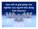 Thuyết trình: Hạn chế và giải pháp cho nghiên cứu người tiêu dùng trên internet