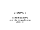 Bài giảng Tài chính doanh nghiệp: Chương 5 - GV. Đào Lan Phương