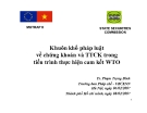 Chuyên đề: Khuôn khổ pháp luật về chứng khoán và TTCK trong tiến trình thực hiện cam kết WTO - TS. Phạm Trọng Bình