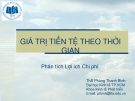 Bài giảng Phân tích lợi ích chi phí: Bài 3 - ThS. Phùng Thanh Bình