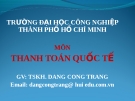 Bài giảng Thanh toán Quốc tế: Chương 1 - Nguyễn Nam Hà