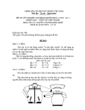 Đề thi lý thuyết May & thiết kế thời trang năm 2011 (Mã đề TH38)