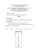 Đề thi lý thuyết May & thiết kế thời trang năm 2011 (Mã đề TH16)