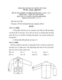 Đề thi lý thuyết May & thiết kế thời trang năm 2011 (Mã đề TH12)
