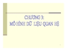 Bài giảng Hệ quản trị cơ sở dữ liệu: Chương 3 - GV. Đặng Thị Kim Anh