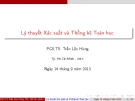 Bài giảng Lý thuyết xác suất và thống kê toán học: Chương 3 - PGS.TS. Trần Lộc Hùng