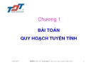 Bài giảng Quy hoạch tuyến tính: Chương 1 - ĐH Tôn Đức Thắng