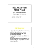 Bài giảng Hóa phân tích thực phẩm - ThS. Phạm Kim Phượng