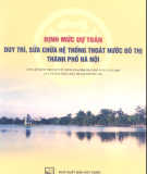 Hệ thống thoát nước đô thị Thành phố Hà Nội - Định mức dự toán duy trì, sửa chữa: Phần 2