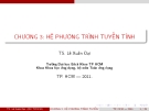 Bài giảng Đại số tuyến tính: Chương 3 - Lê Xuân Đại