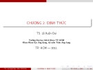 Bài giảng Đại số tuyến tính: Chương 2 - Lê Xuân Đại