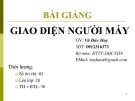 Bài giảng Giao diện người máy - Vũ Đức Huy