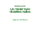 Bài giảng Đồ họa raster: Các thuật toán vẽ đường thẳng - Bùi Tiến Lên