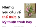 Bài giảng Văn bản quản lý hành chính Việt Nam: Những yêu cầu về thể thức & kỹ thuật trình bày - TS. Lưu Kiếm Thanh