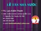 Bài giảng Lễ tân nhà nước: Chương 4 - TS. Lưu Kiếm Thanh