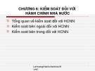 Bài giảng Lý luận hành chính nhà nước: Chương 6