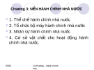 Bài giảng Lý luận hành chính nhà nước: Chương 3