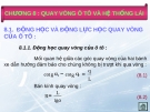 Bài giảng Lý thuyết ô tô - Chương 8: Quay vòng ô tô và hệ thống lái