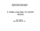 Bài giảng Đầu tư nước ngoài: Chương 2 - Phan Thị Vân