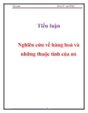 Tiểu luận: Nghiên cứu về hàng hoá và những thuộc tính của nó