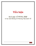 Tiểu luận: Sơ lược về WTO, IMF và sự ảnh hưởng tới thương mại quốc tế