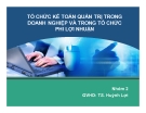 Thuyết trình: Tổ chức kế toán quản trị trong doanh nghiệp và trong tổ chức phi lợi nhuận