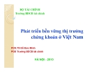 Bài giảng Phát triển bền vững tài chính chứng khoán Việt Nam - PGS.TS Đỗ Đức Minh