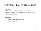 Bài giảng Kiểm toán - Chương 6: Báo cáo kiểm toán