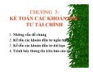 Bài giảng Kế toán tài chính - Chương 3: Kế toán các khoản đầu tư tài chính