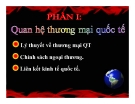 Bài giảng Kinh tế quốc tế - Phần 1: Quan hệ thương mại quốc tế