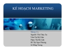 Thuyết trình: Kế hoạch marketing