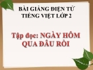 Slide bài Tập đọc: Ngày hôm qua đâu rồi - Tiếng việt 2 - GV.Hoàng Quân