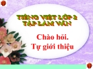 Bài giảng Tập làm văn: Chào hỏi. Tự giới thiệu - Tiếng việt 2 - GV.T.Tú Linh