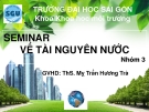 Bài thuyết trình về Tài nguyên nước