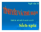 Bài giảng Ngữ văn 11 tuần 17: Tình yêu và thù hận (Trích Rô-mê-ô và Giu-li-ét)