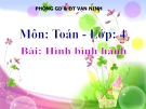 Bài giảng Toán 4 chương 3 bài 2: Hình bình hành