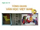 Bài giảng Ngữ văn 10 tuần 1: Tổng quan văn học Việt Nam